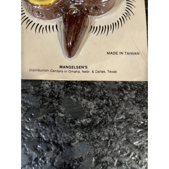 Vintage New Mangelsen’s Owl Eyes Ceramic Beads Brown Yellow NIP Macramé - Picture 2 of 3